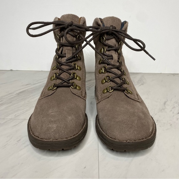 Born Codi Gray Suede Lace Up Boot 6M - Picture 2 of 14